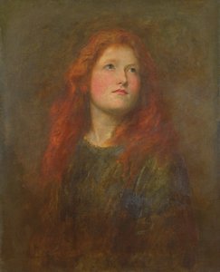 赤い髪の少女の肖像研究、1885年
